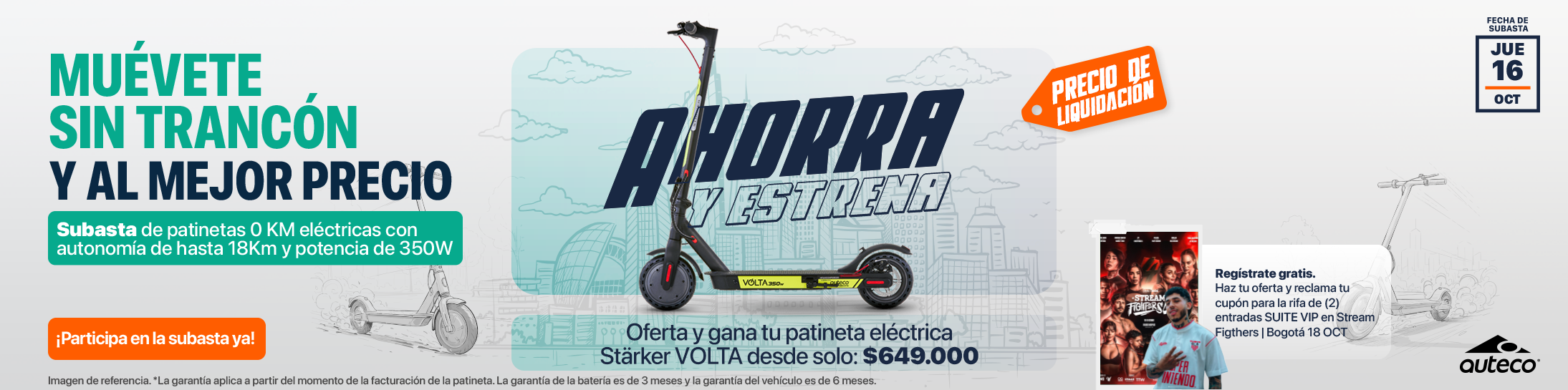 subasta de patinetas 